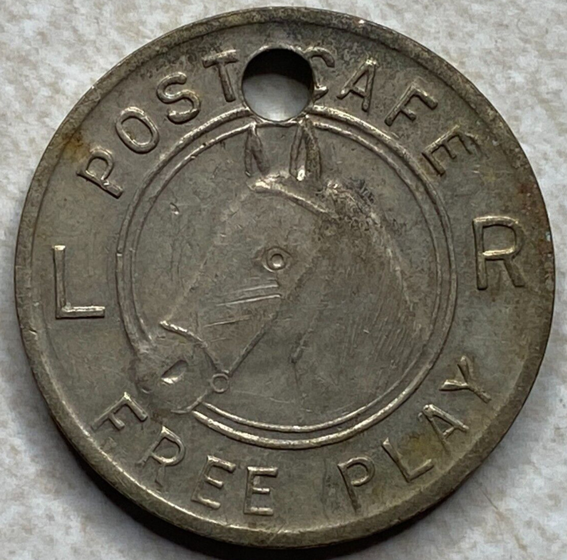 Post Cafe Horse Free Play West St Paul MN Minnesota Trade Amusement Token T8085