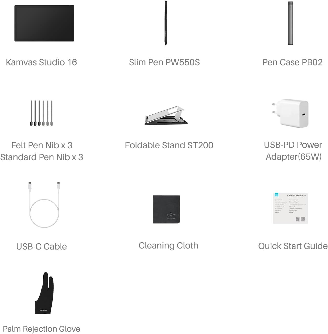 HUION Kamvas Studio 16 Pen Computer 15.8“ Drawing Tablet 2.5K QHD Touch Screen