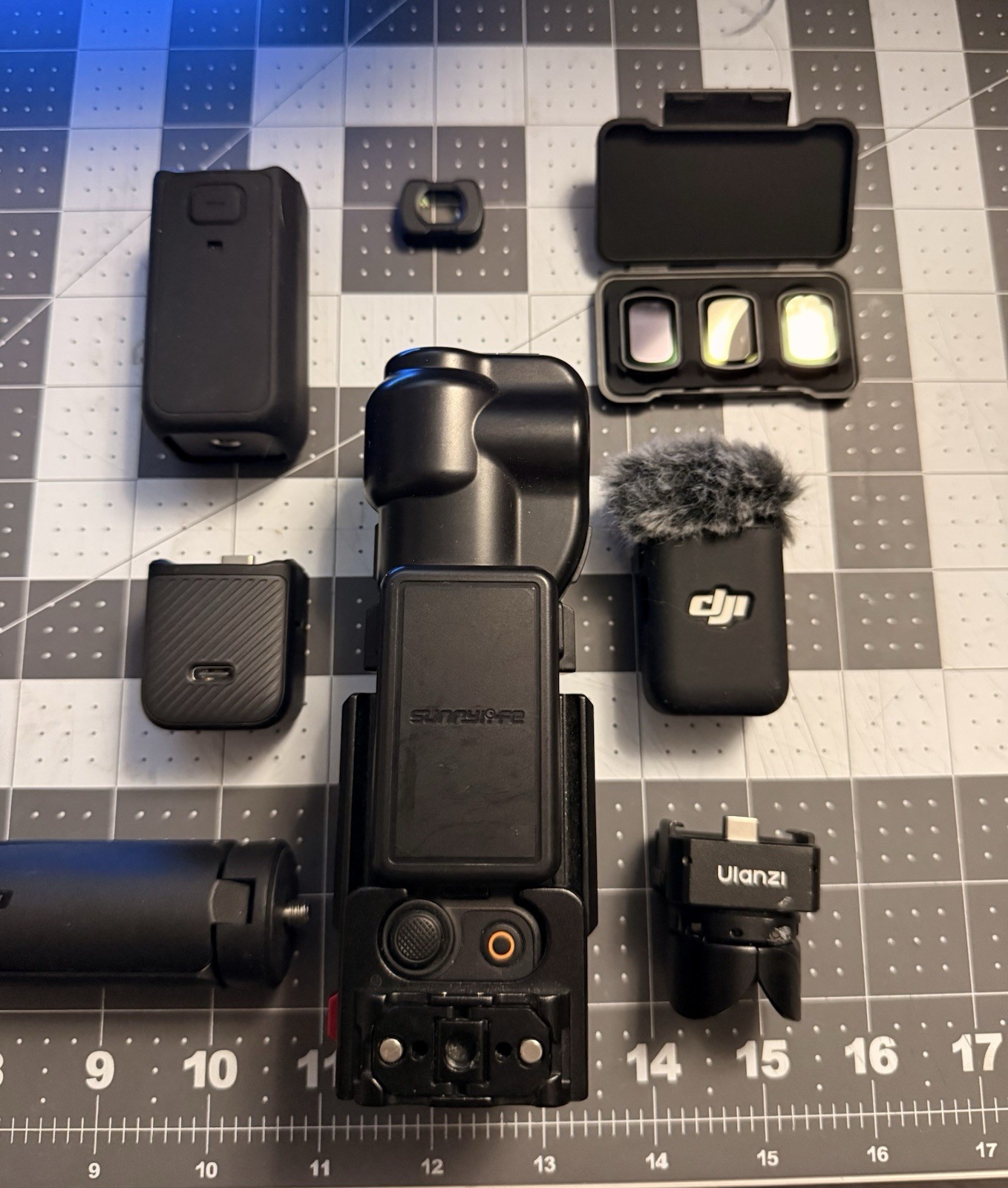 DJI Osmo Pocket 3 Gimbal Stabilizer w/ Case, Filters, Mount, Mini Tripod