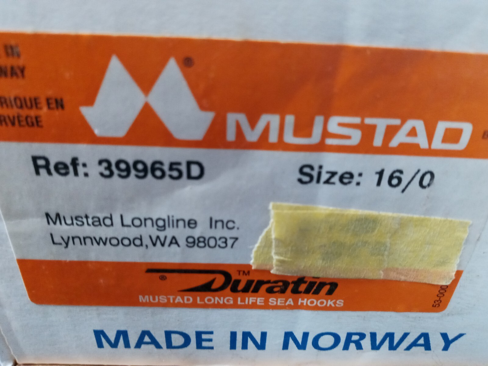 Mustard 16/0 Halibut Hooks. 10 (hooks) Pieces.