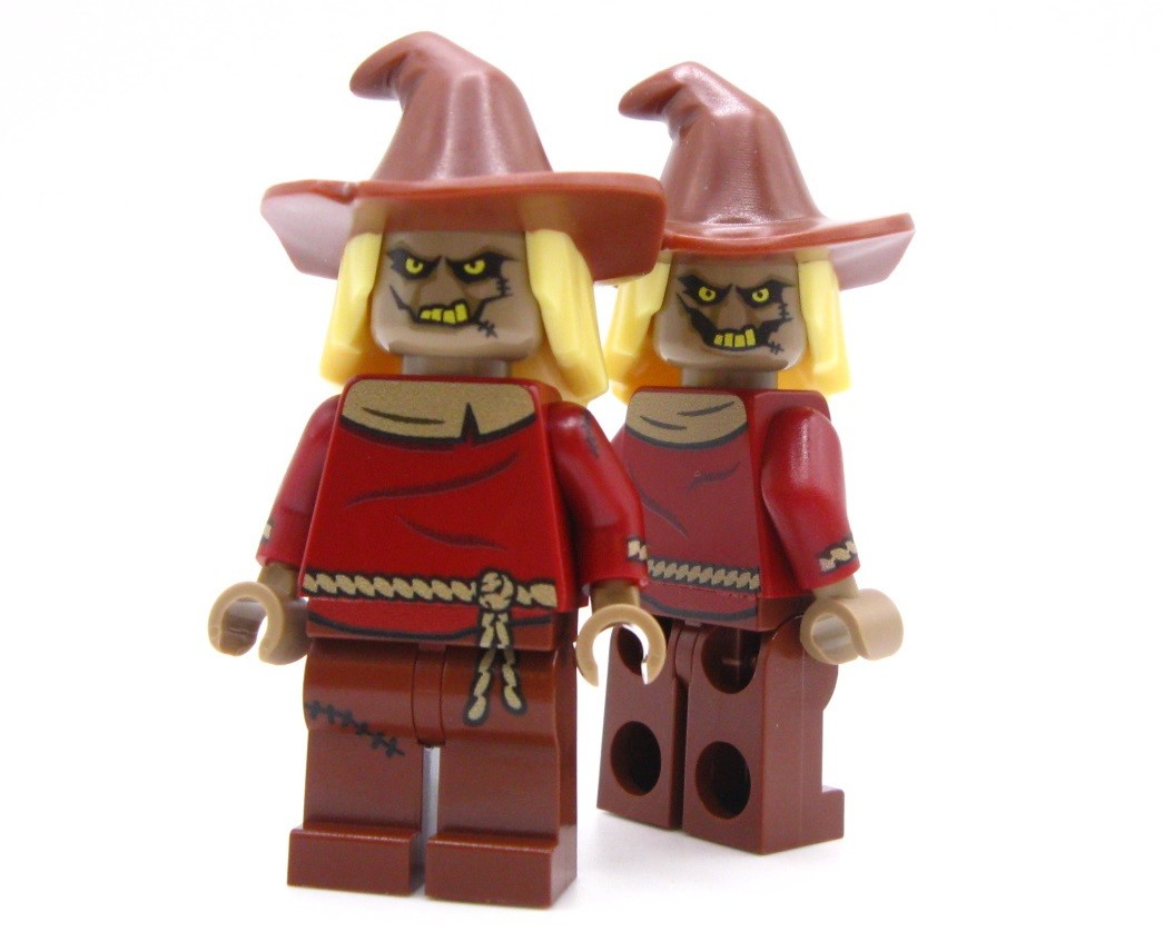 Custom Batman Animated Series Dark Red Scarecrow Printed on Official LEGO® parts