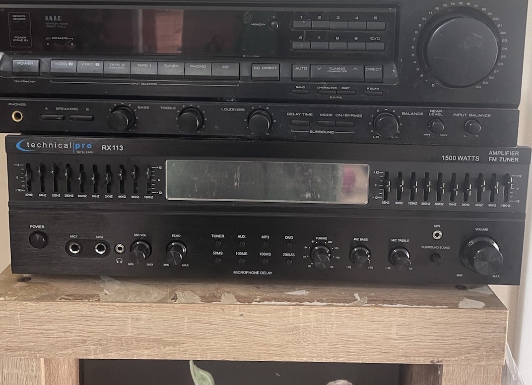 Technical Pro RX113 1500w Professional Receiver, Equalizer, FM Radio