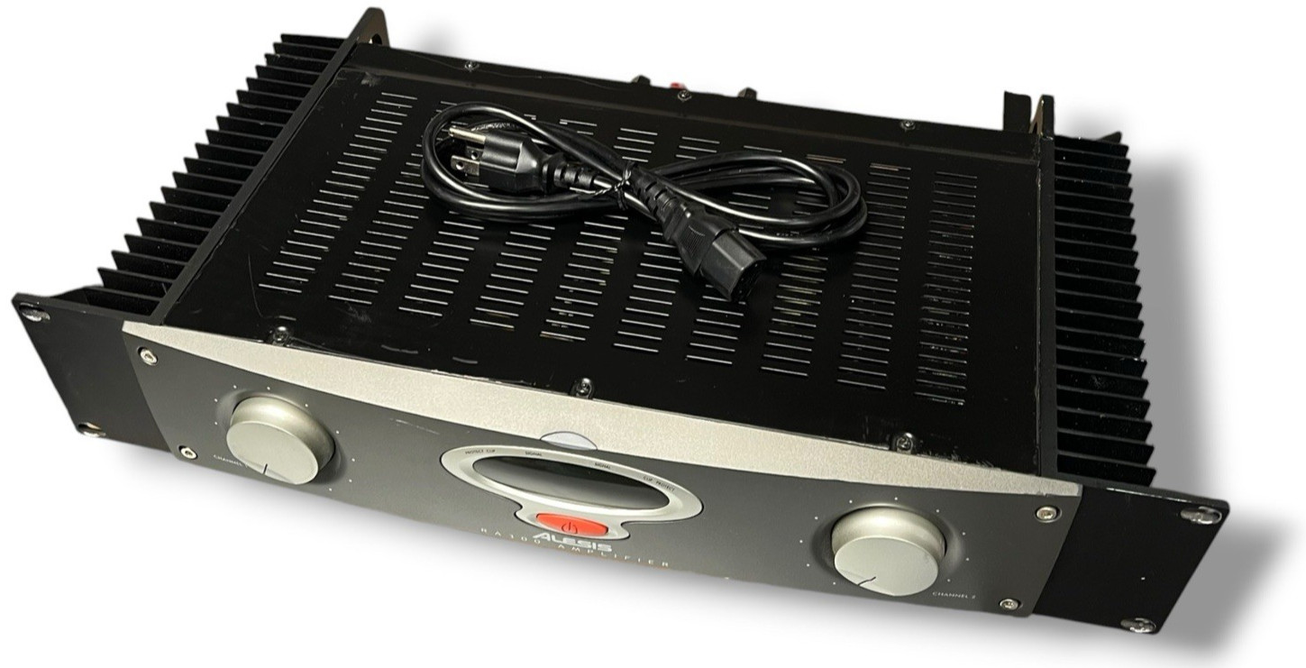 ALESIS 2 CHANNEL 300W REFERENCE PRO AUDIO STEREO POWER AMP RA300 (POWERS ON)