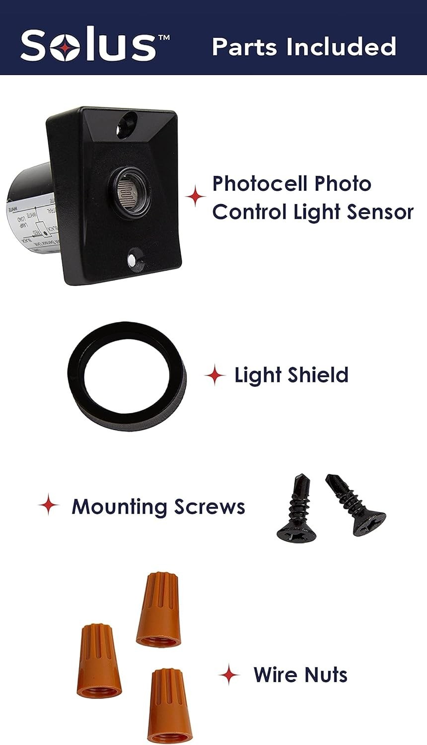 Adjustable Light Direction Outdoor Sensor with Ezee Plug - Pack of 1, Black
