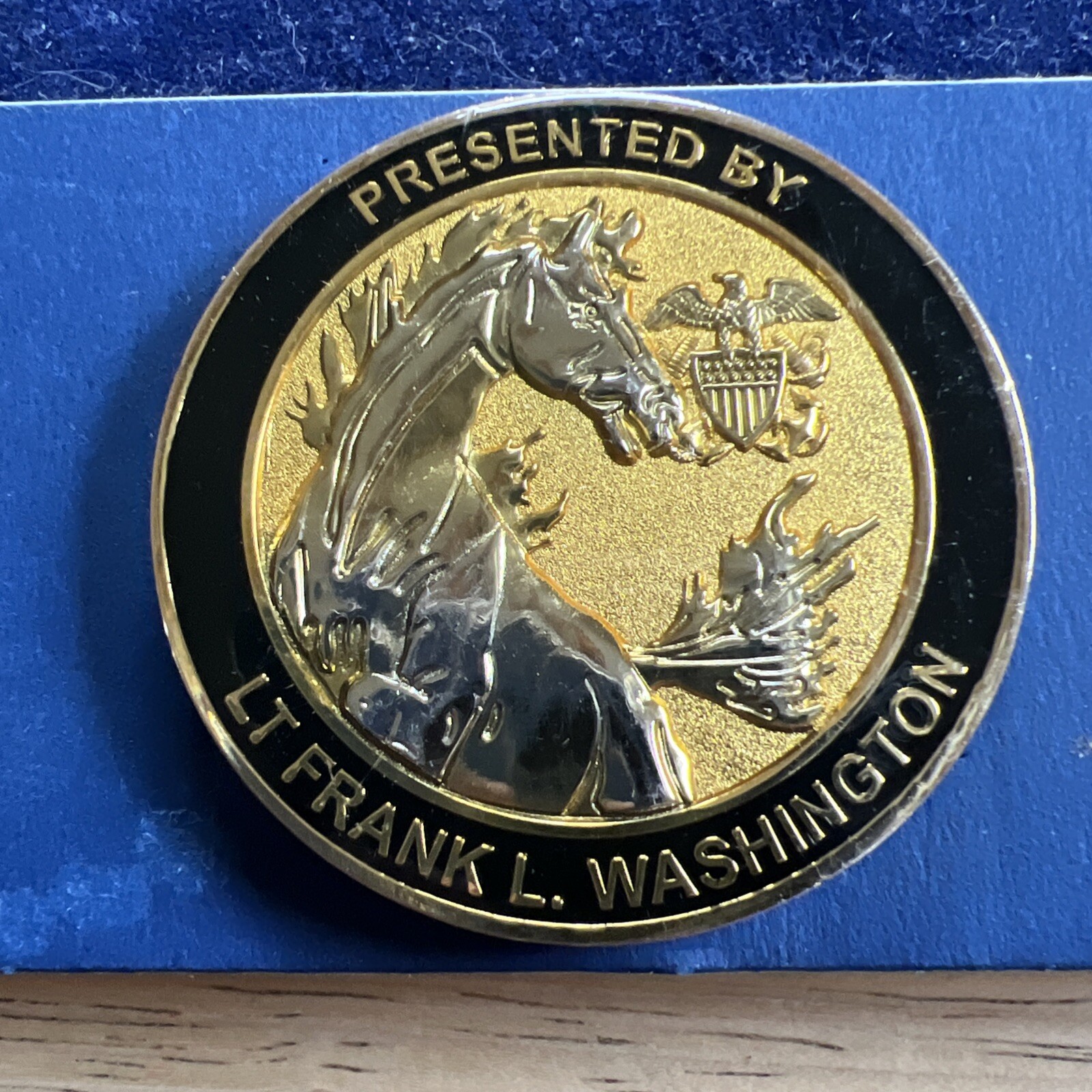 Vintage Presented By LT. Frank L. Washington Challenge Coin Rare.