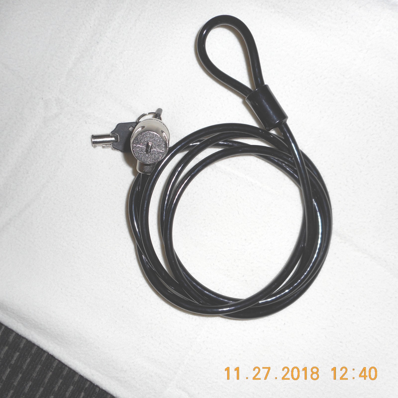 OEM "SERIES A" BLACK CABLE TWO KEY LOCK FOR LAPTOPS, NOTEBOOKS & TABLETS