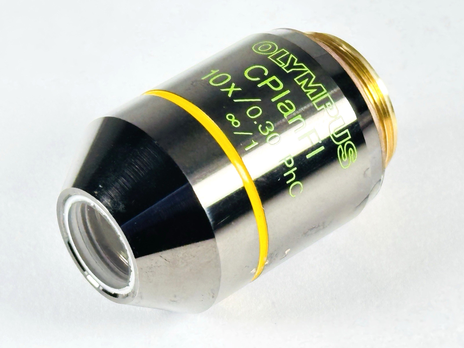 Olympus CPlanF 10x 0.30 N.A. PhC Phase Contrast Objective Infinity 1mm RMS