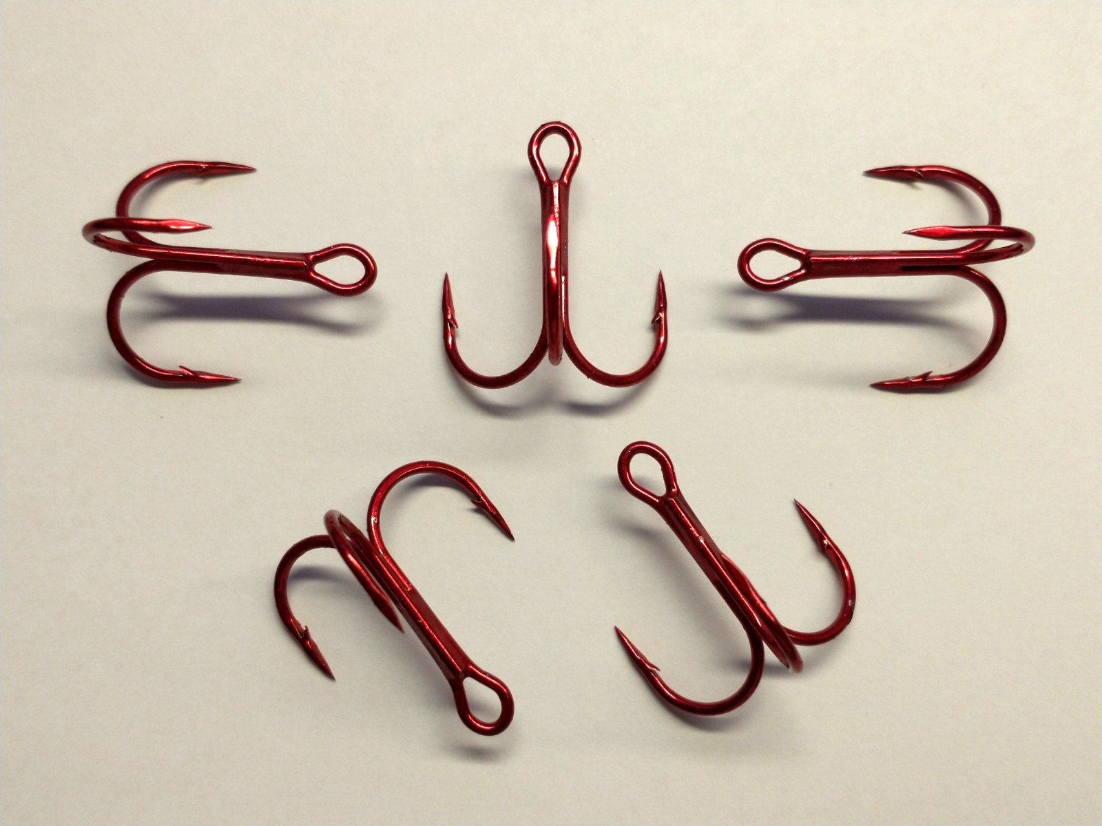 (25) VMC REGULAR-SHANK 1X TREBLE HOOKS (SIZE 3) TIN RED (9650TR) BULK 9650 TR