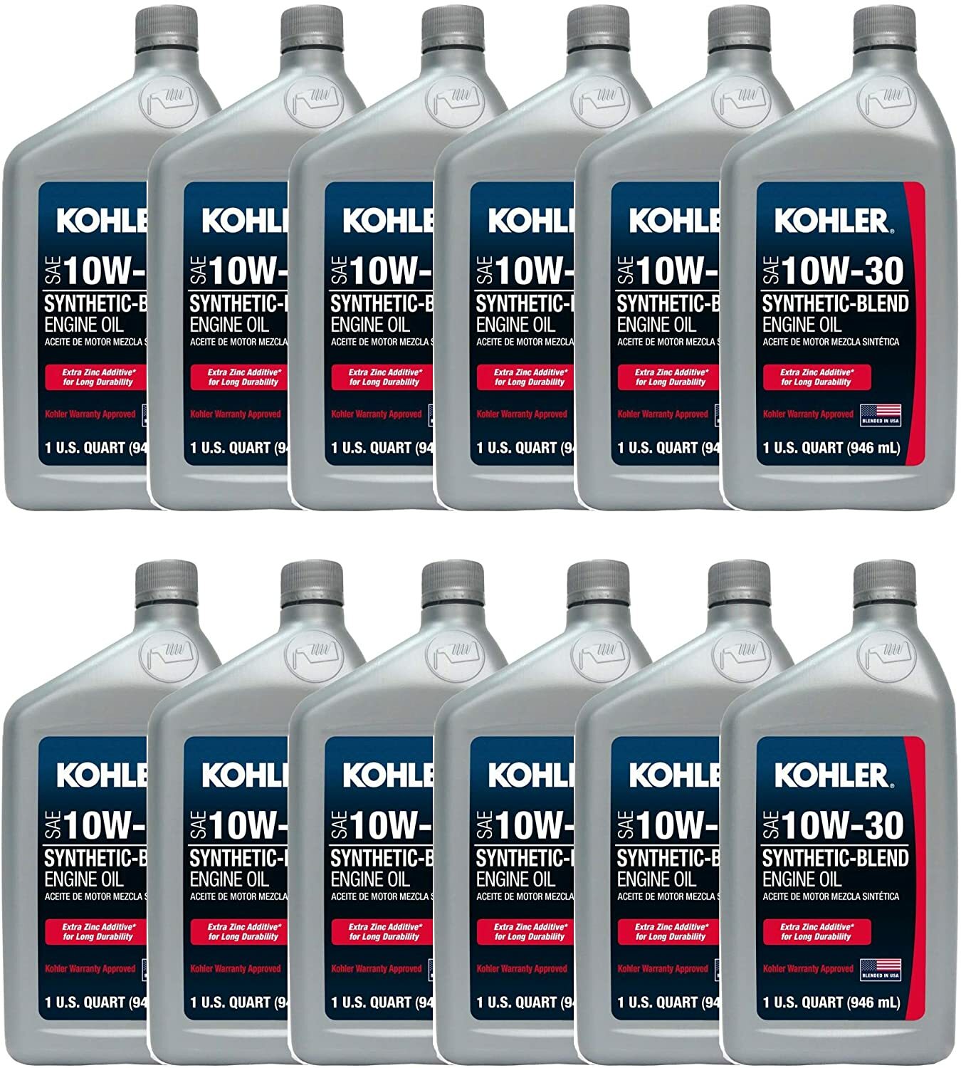 Kohler 25 357 64-S Case of Synthetic Blend Universal 10W-30 Oil Repl 25 357 05-S