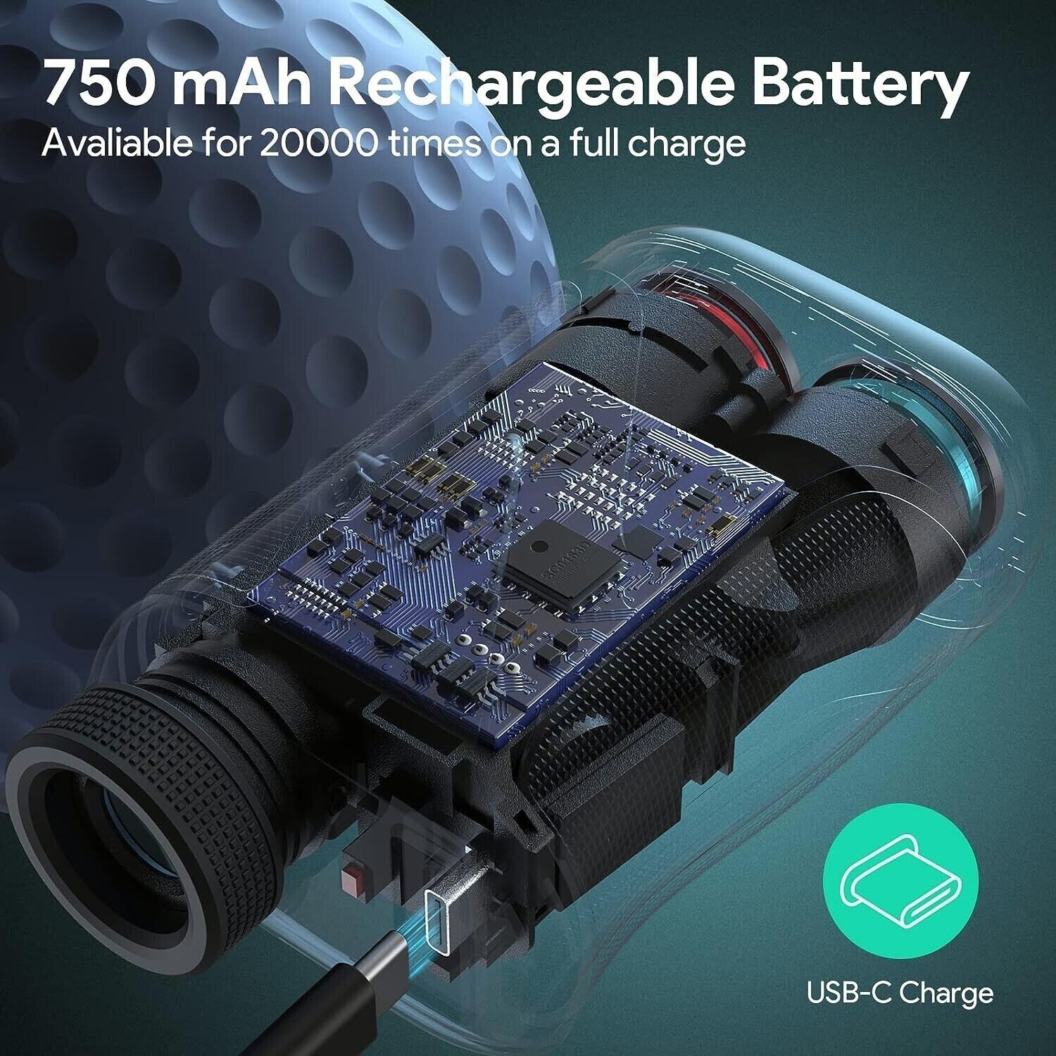 1300 Yard Golf Rangefinder with Slope,USB C Recharging Range Finder Golfing