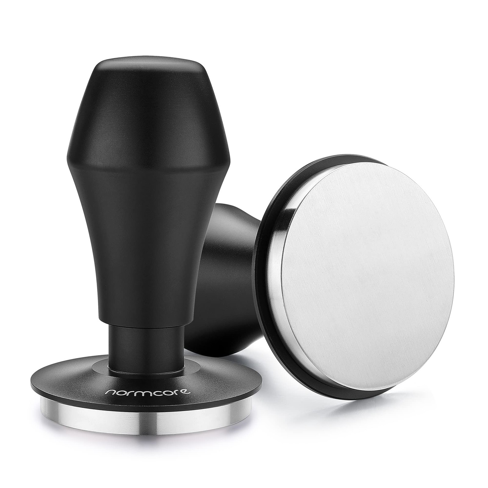 Normcore 53.3mm Coffee Tamper V4.1 Flat Base Spring Loaded - Black for 54mm