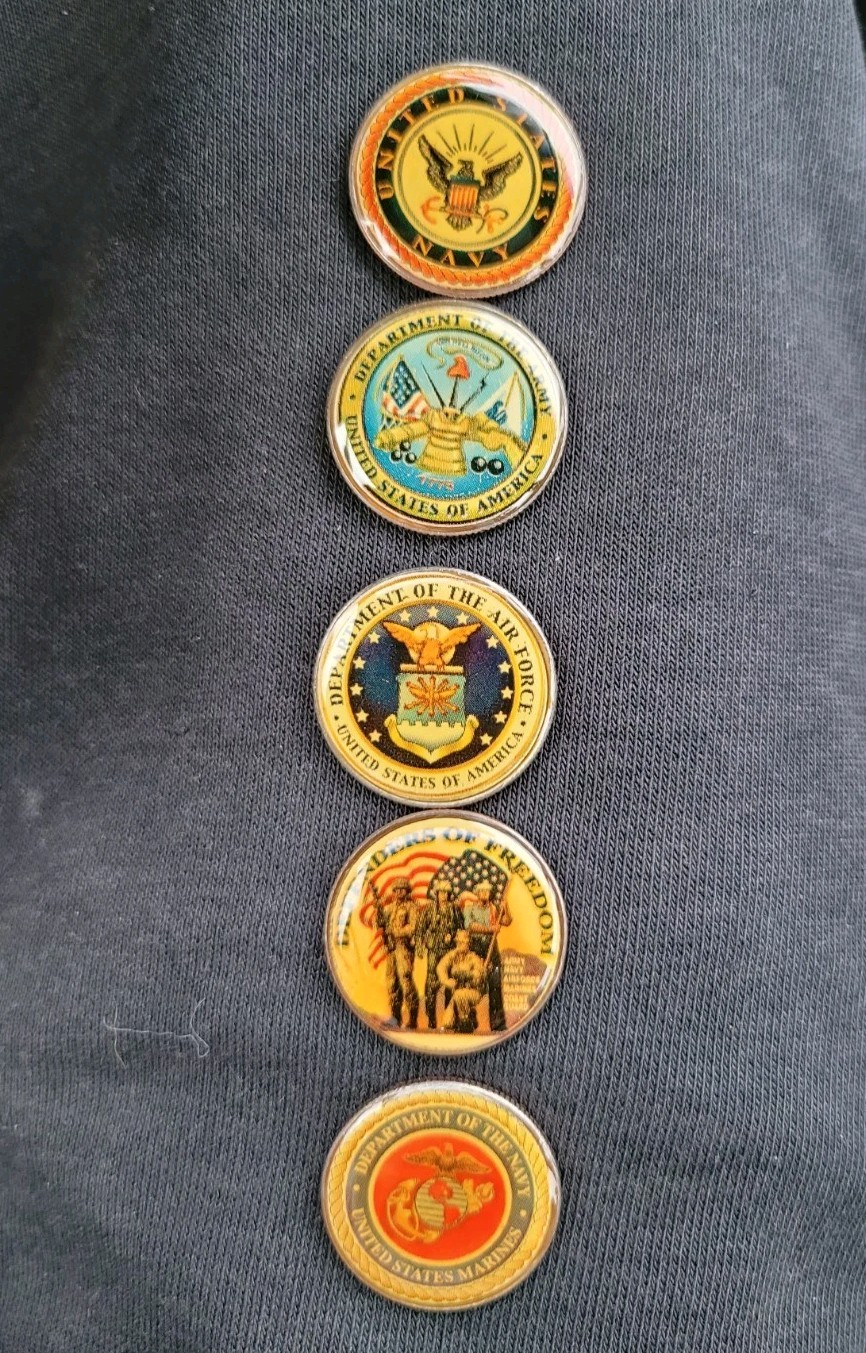 Lot Of 5 Defenders Of Freedom Colorized/Enameled 25c State Quarters One Of Each