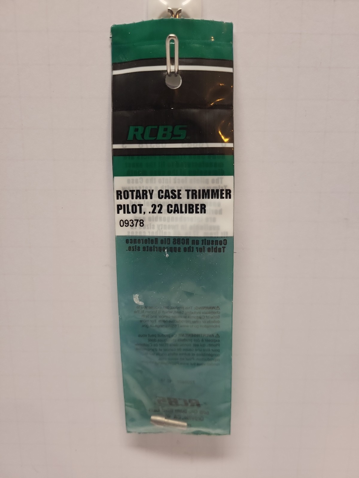 RCBS Rotary Case Trimmer Pilot .22 Caliber 09378
