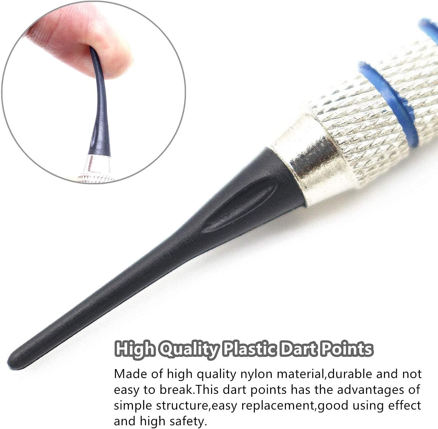 2BA Thread Plastic Tip Dart Points 300 Pack Soft Dart Tips Replacement Dart A...