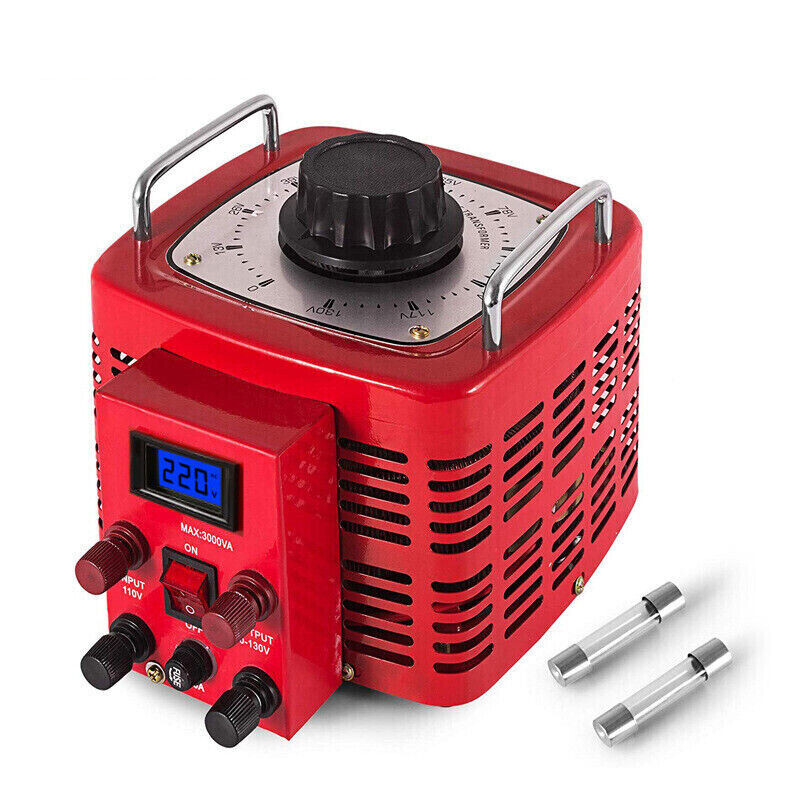 3000VA 110/220V Adjustable 0-130/300V Variac Variable Voltage Regulator Metered