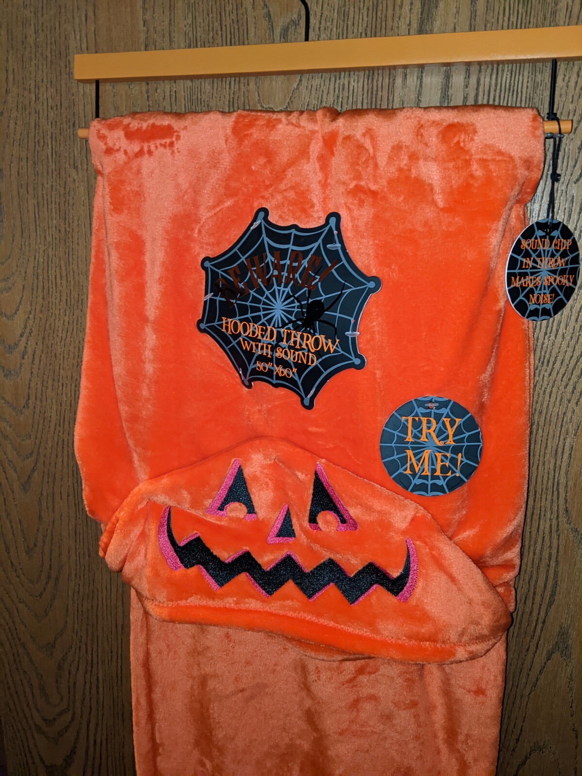 Halloween Hooded Throw with Sound New Free Ship