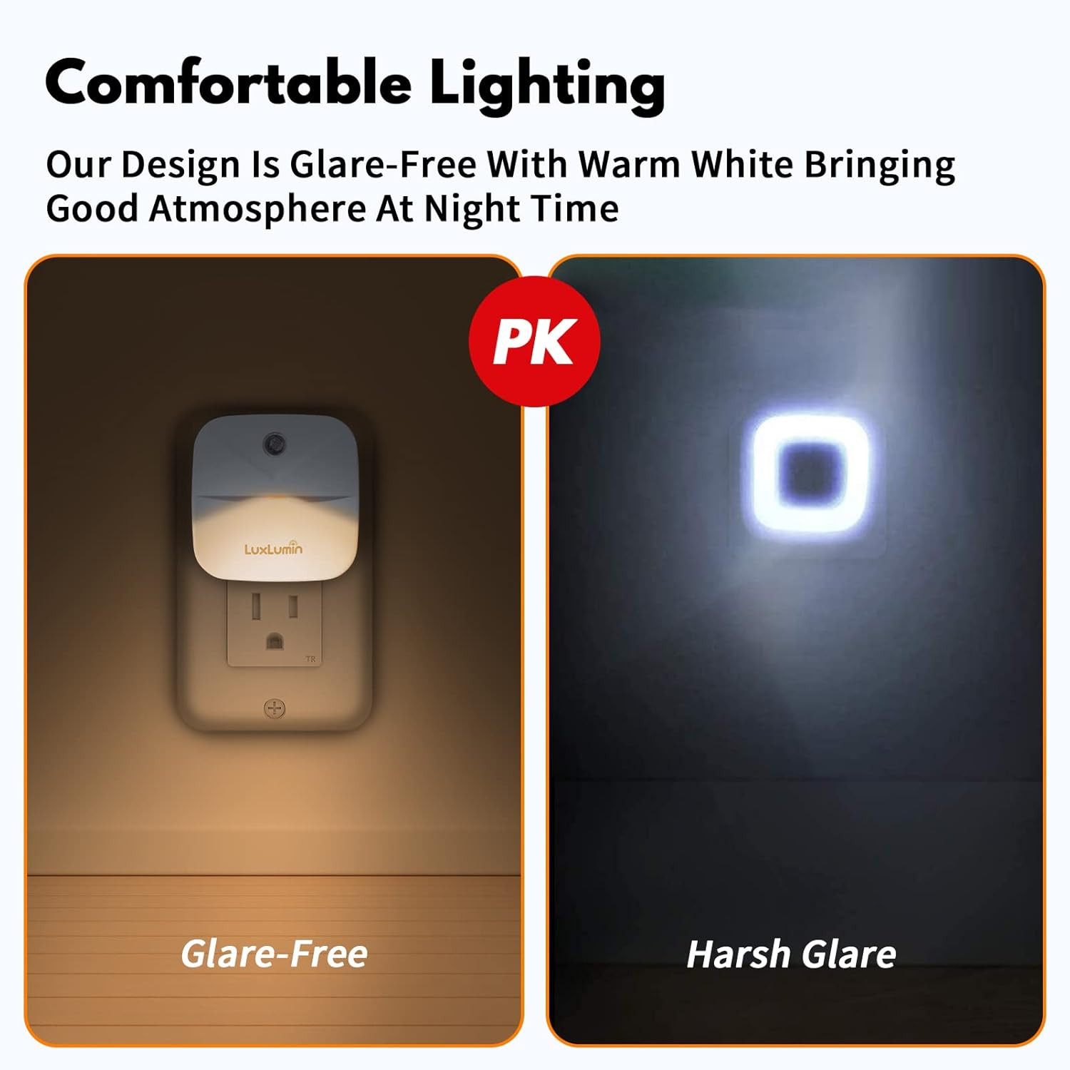 LED Night Light, Lights Plug into Wall with Dusk-to-Dawn Daylight White