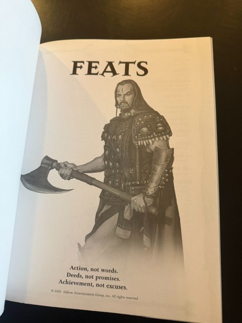 AEG d20 Sourcebook Secrets Feats VG 7012