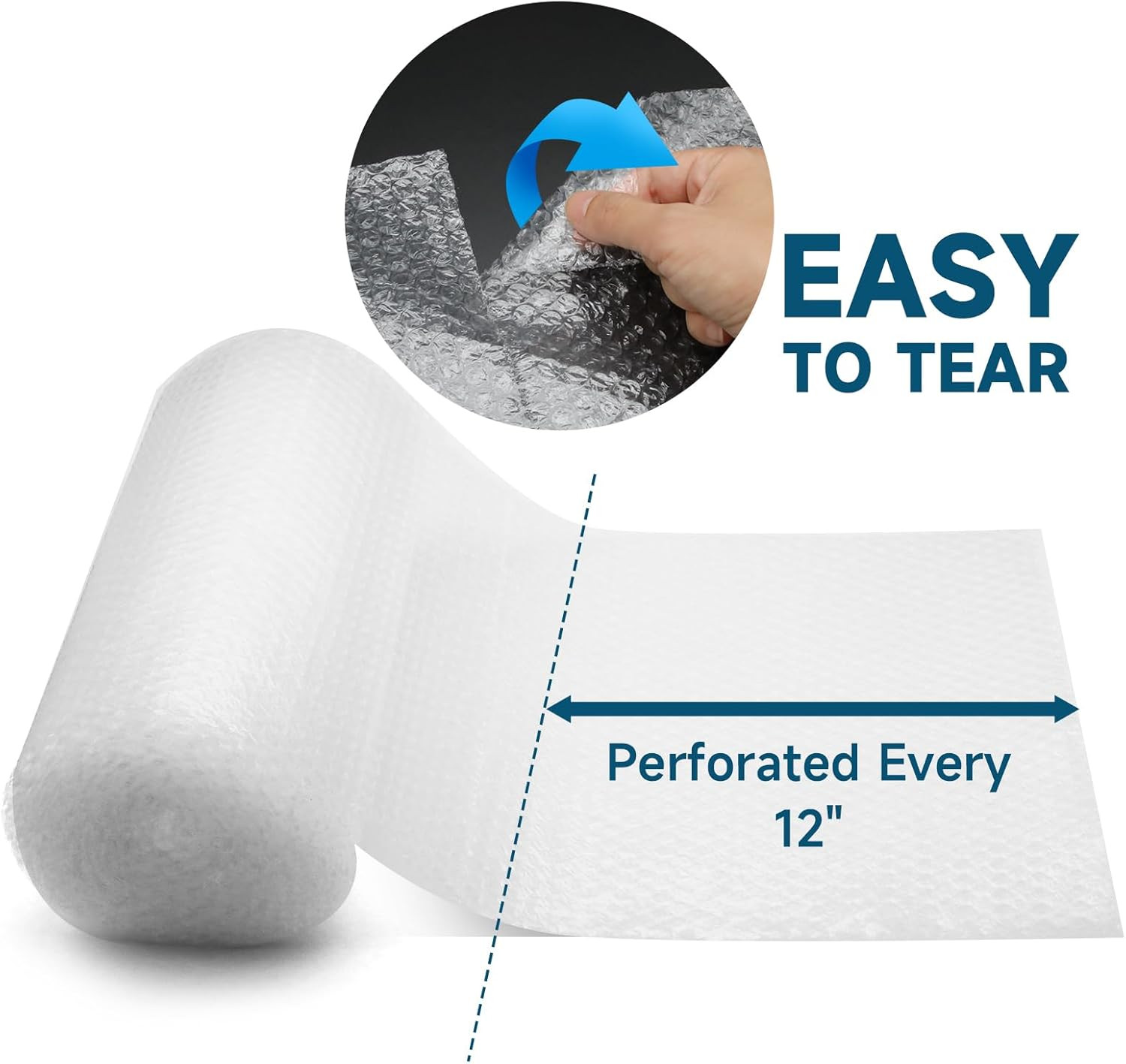 Bubble Cushioning Wrap 12 Inch X 36Ft - Large Plastic Packing Roll for Moving...