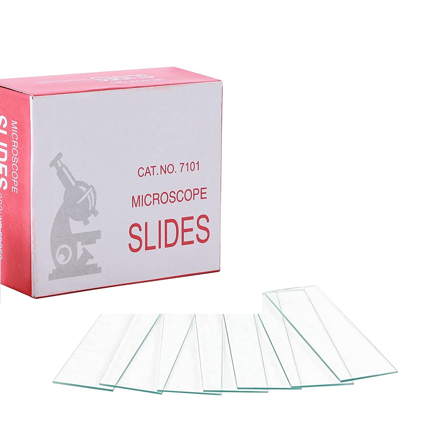 50Pcs Pre-cleaned Blank Clear Glass Microscope Slides