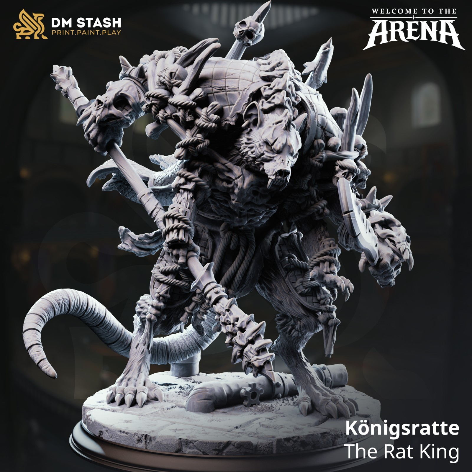 Dungeons & Dragons Beastfolk Monster Miniature - Konigsratte - DnD RPG Wargames