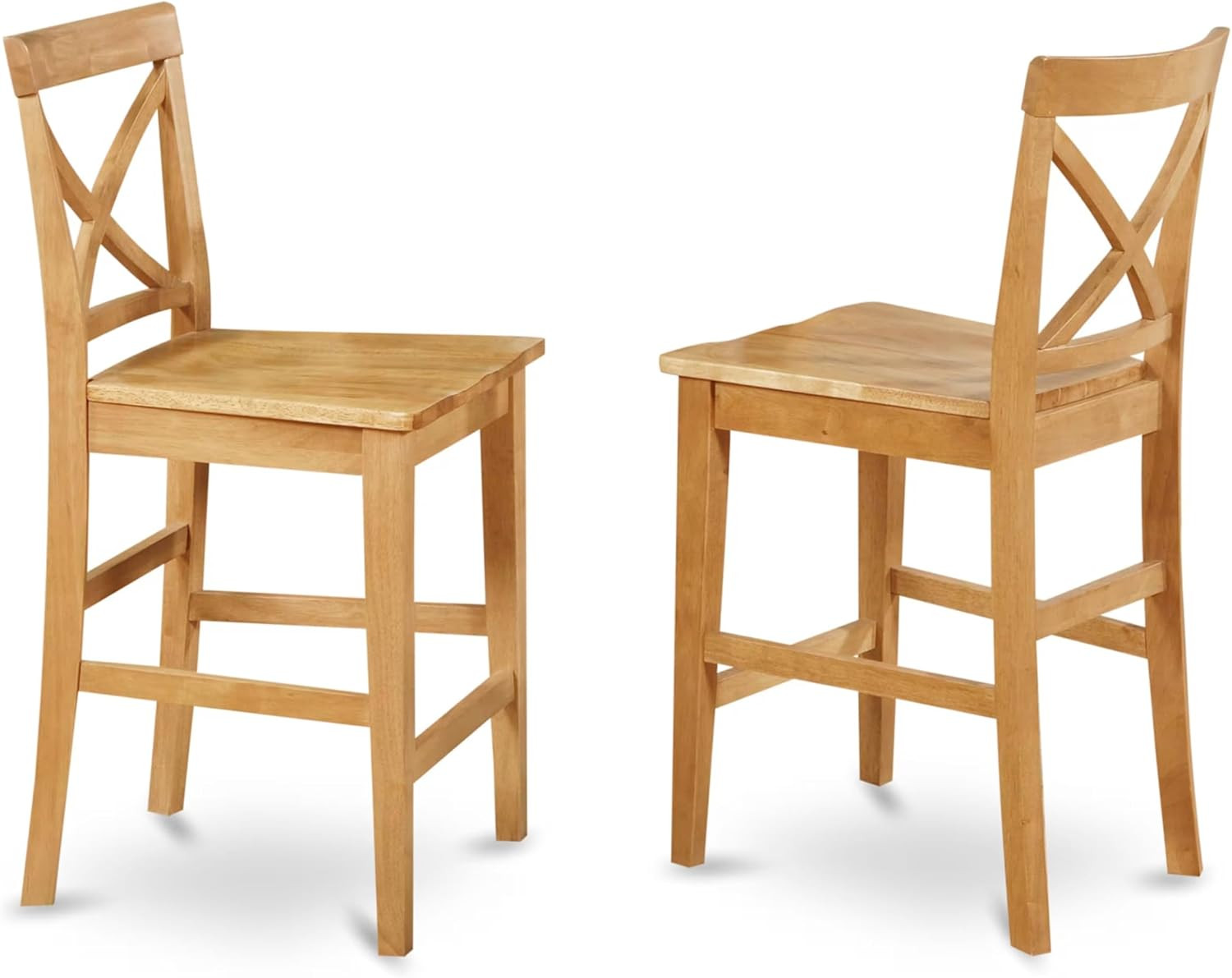 JAPB5-OAK-W 5 Piece Counter Height Dining Table Set Includes a round Kitchen Tab
