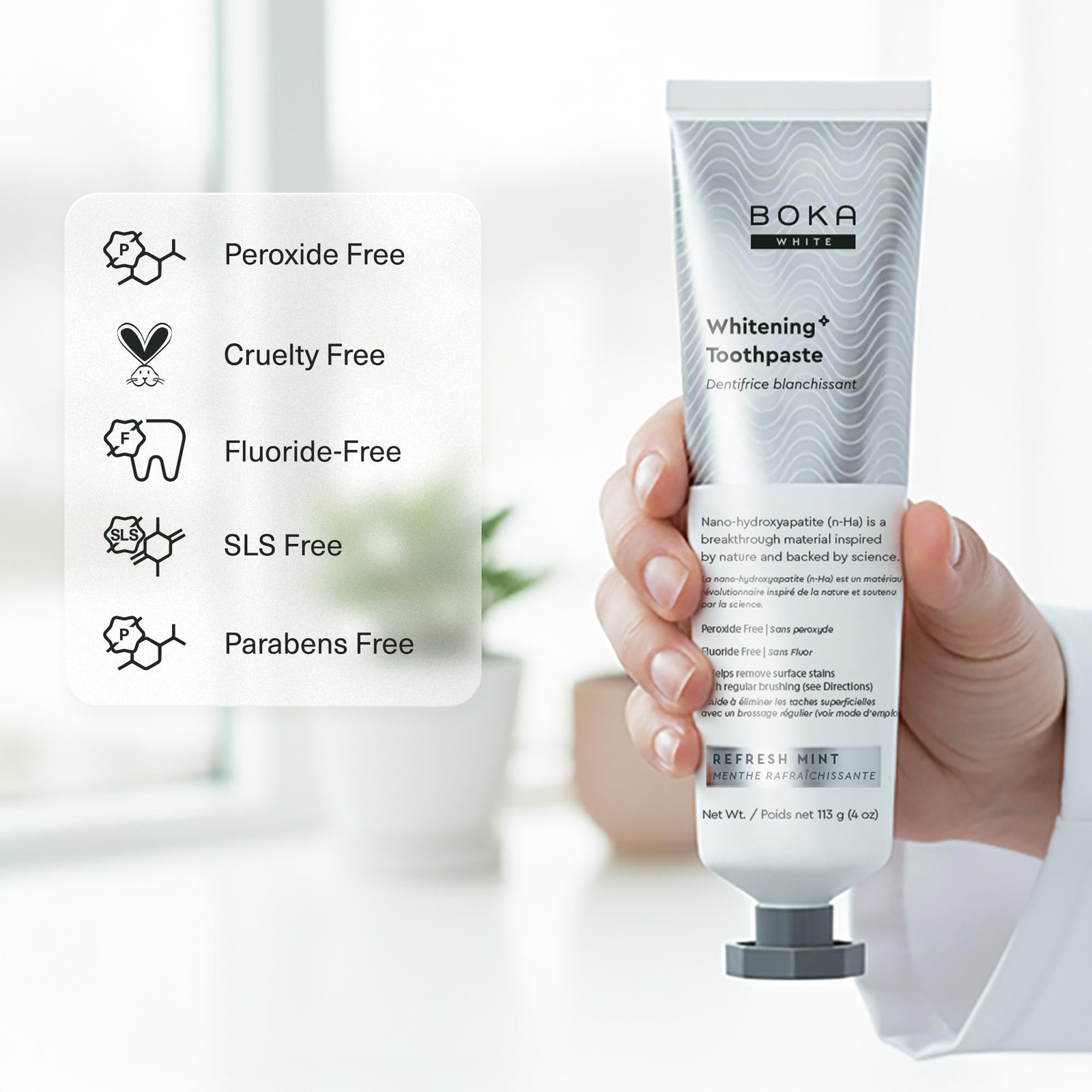 Boka Toothpaste - Fluoride Free Toothpaste, Nano Regular Size (4 Ounce)