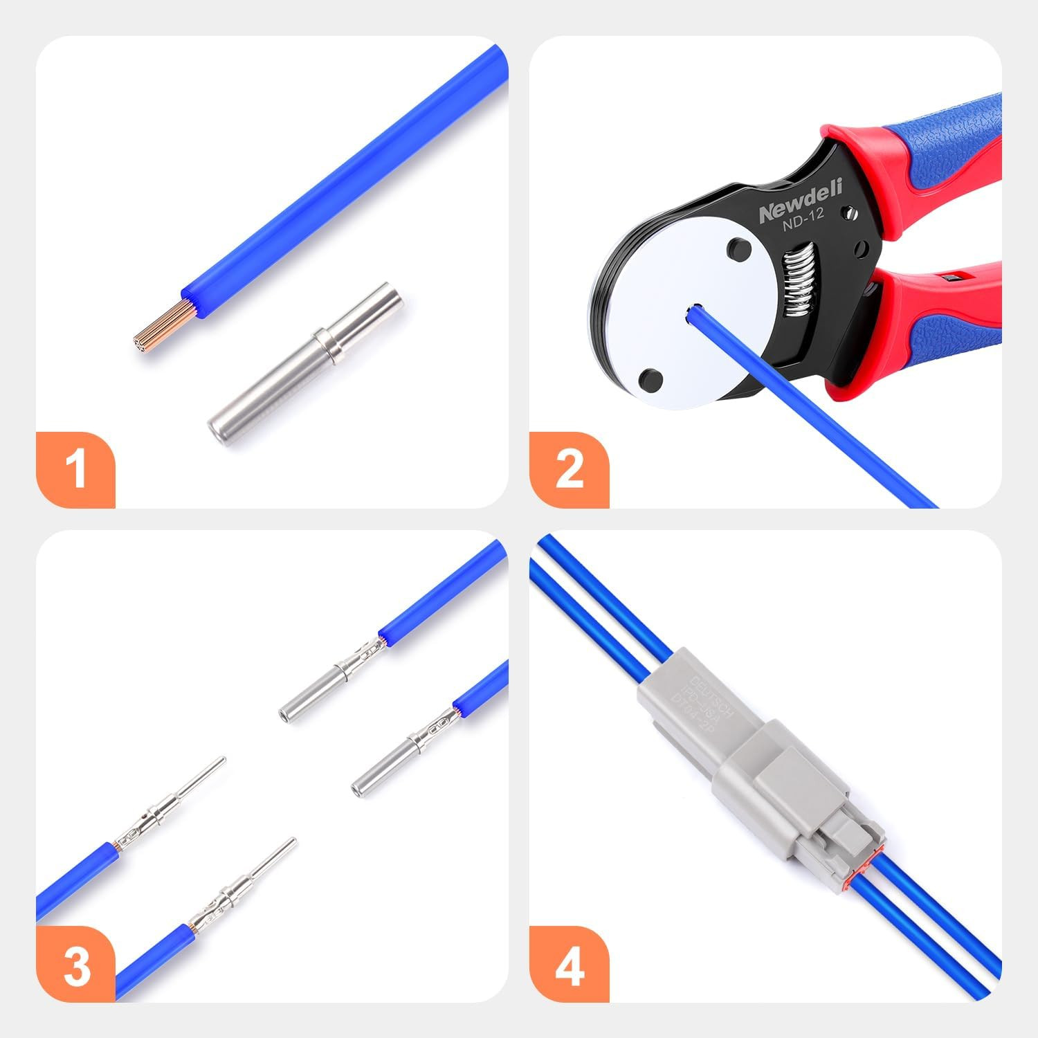 Deutsch Crimp Tool Size 12 Deutsch Connector Tool 4 Way Indent 8 Impression Type