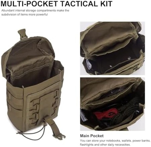 Mardingtop Molle Admin Pouch,EDC Pouch, Tactical Drawstring Pouch,Utility Pouch