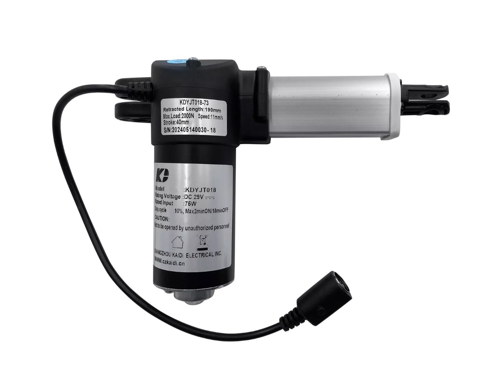 Kaidi Motor KDYJT018-73 Power Recliner Lift Chairs Electric Sofa Linear Actuator