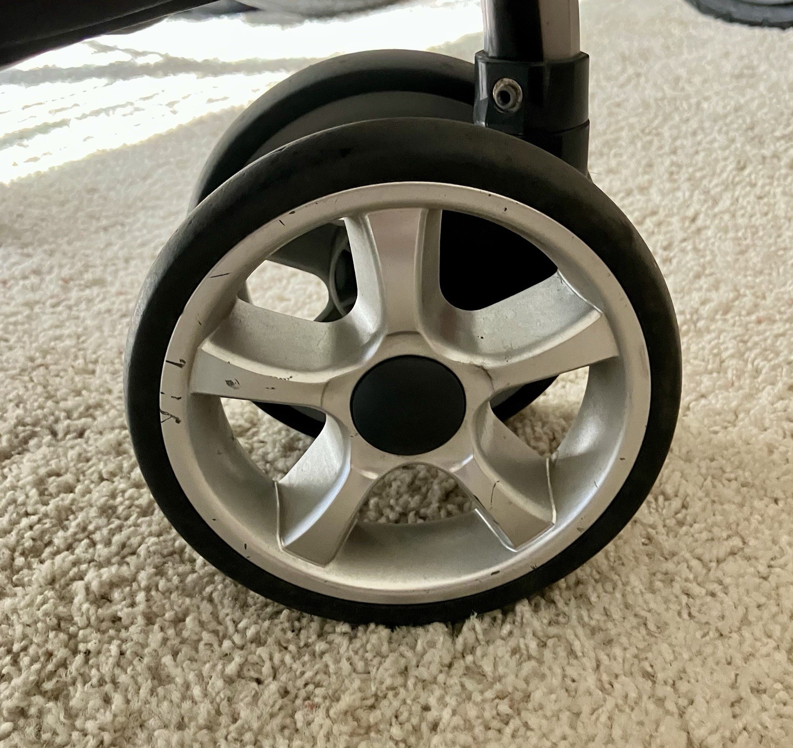 Chicco Keyfit Caddy Stroller - Replacement Front Wheels. - Silver Double Wheels.