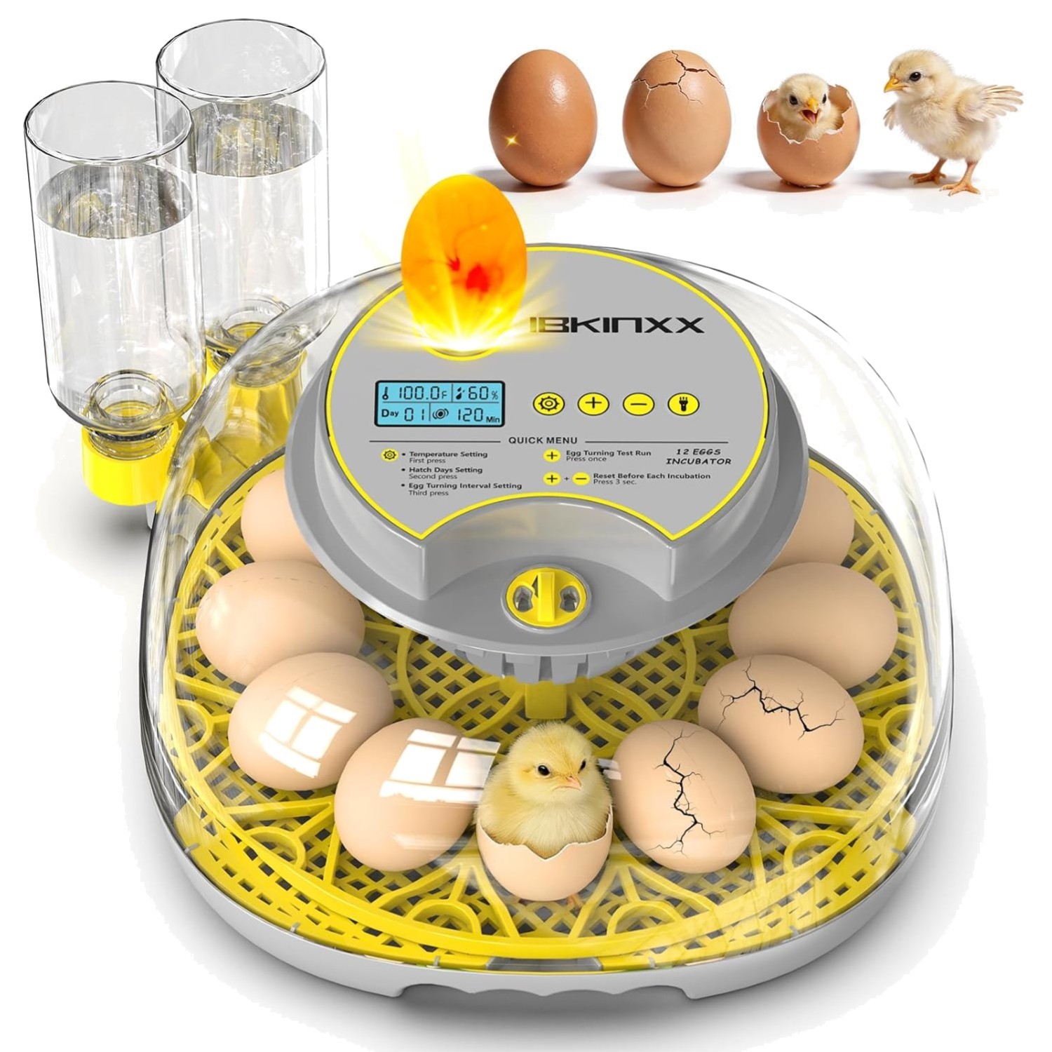 Upgraded Egg Incubator with Temperature & Humidity Control