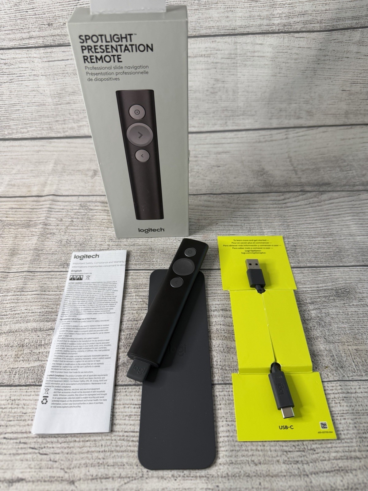 Logitech Spotlight Universal Wireless Presentation Remote Laser - Black
