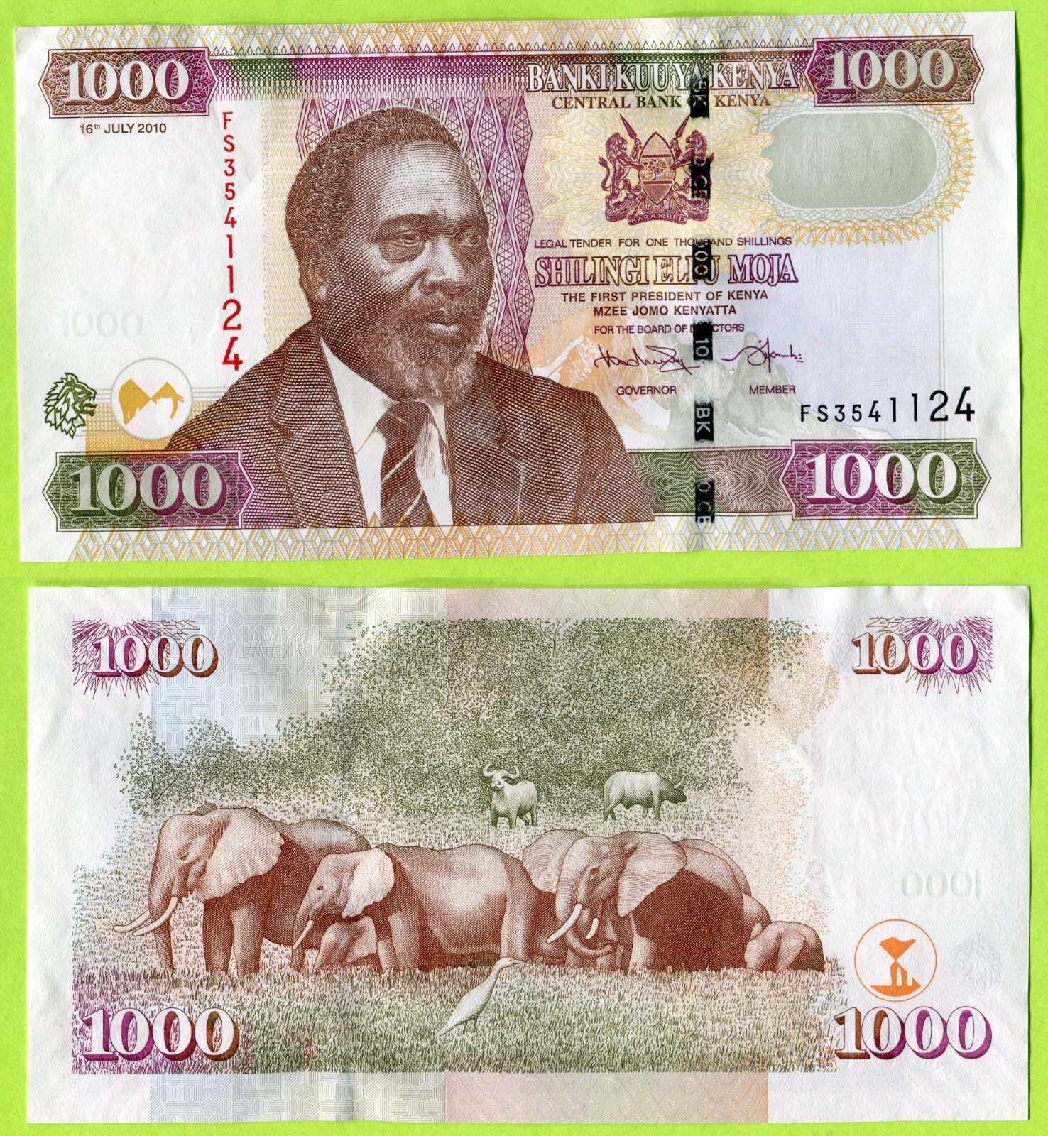 Kenya 1000 Shillings 2010 P51e AU/UNC