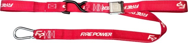 Fire Power 1.5" Tie Downs with Soft-Tye Red