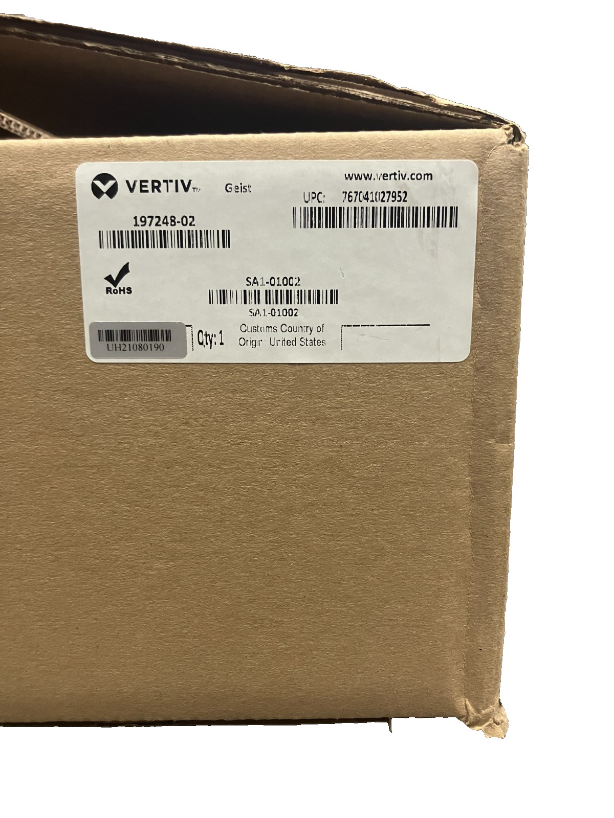 Vertiv Geist SwitchAir Airflow Cooling System SA1-01002
