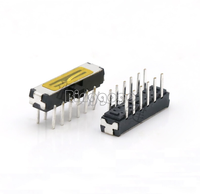 10PCS MINI slide switch 4P2T DIP slide 12pin 2 position mini toggle switches