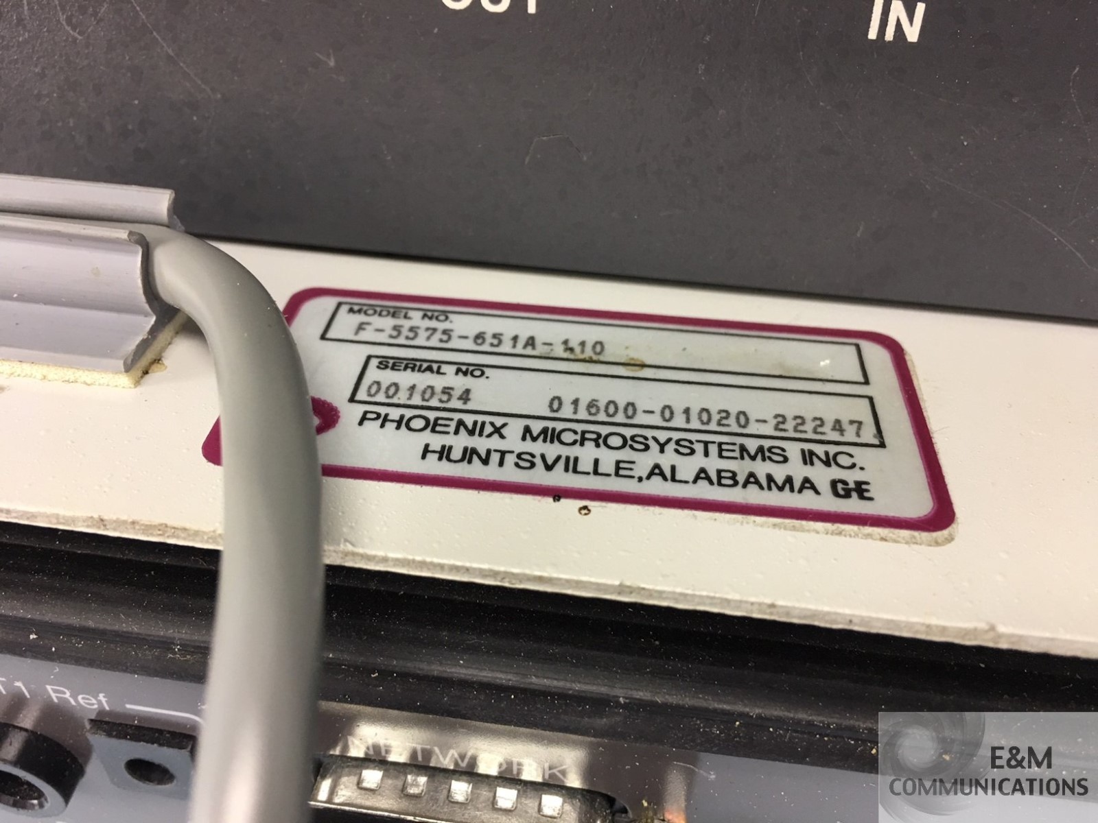 5575B PHOENIX MICROSYSTEMS T1 MICRO BERT W/ 5565 DSO DROP/INSERT INOPERATIVE