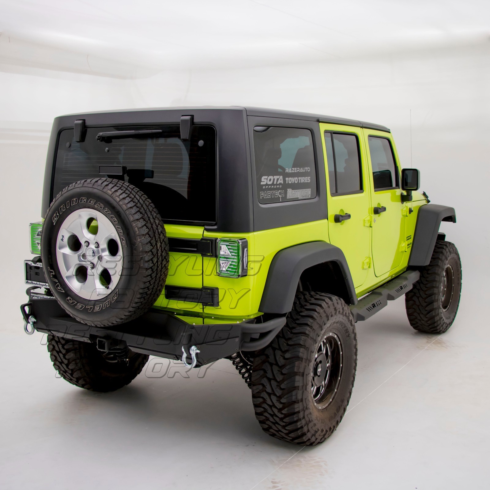 Rock Crawler Front+Rear Bumper+Full Width+2" Hitch fit 07-18 Jeep Wrangler JK
