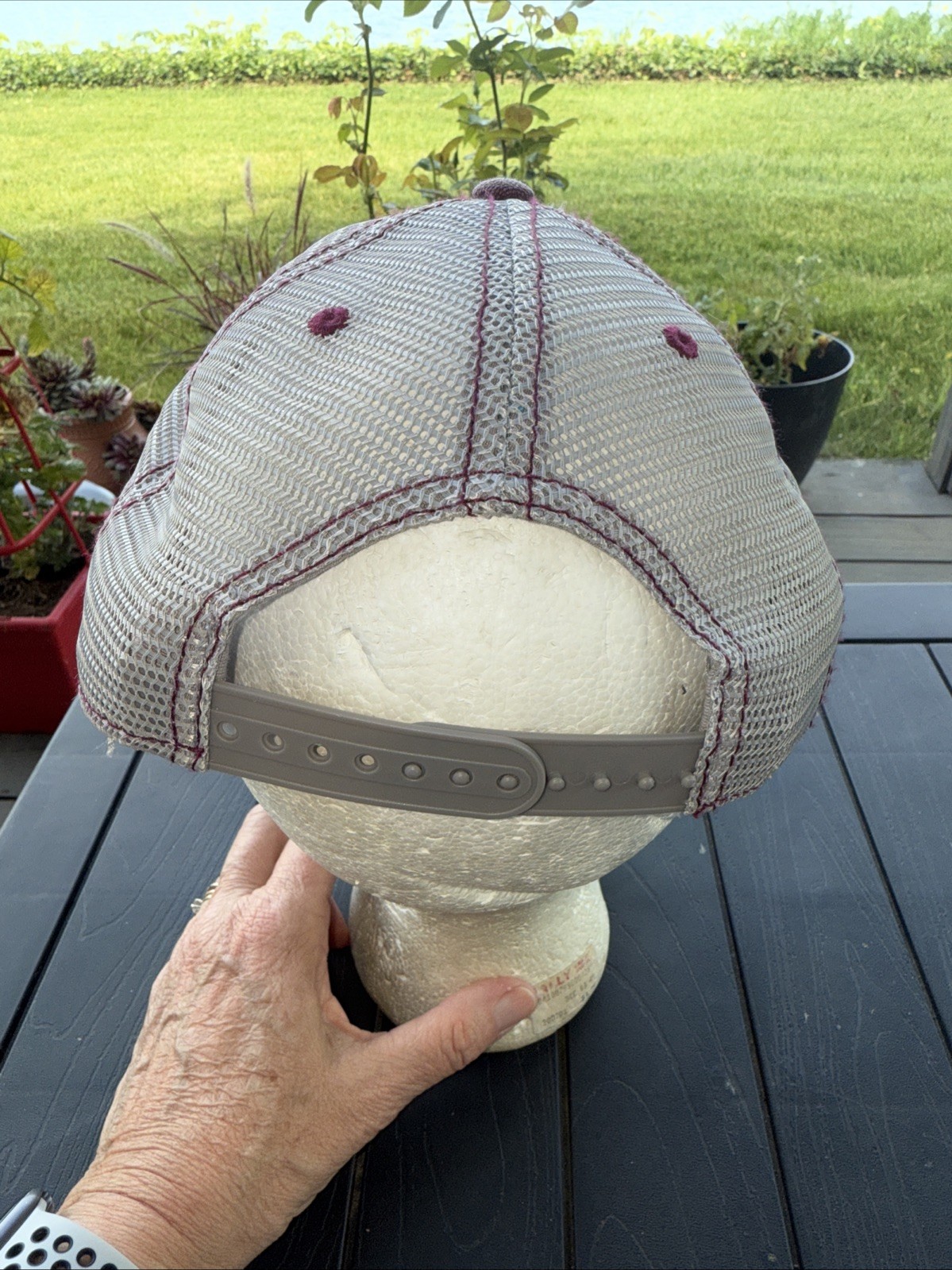 Kentucky Multi-Color Sunset Patch WashedMaroon White Trucker Hat cap SnapBack