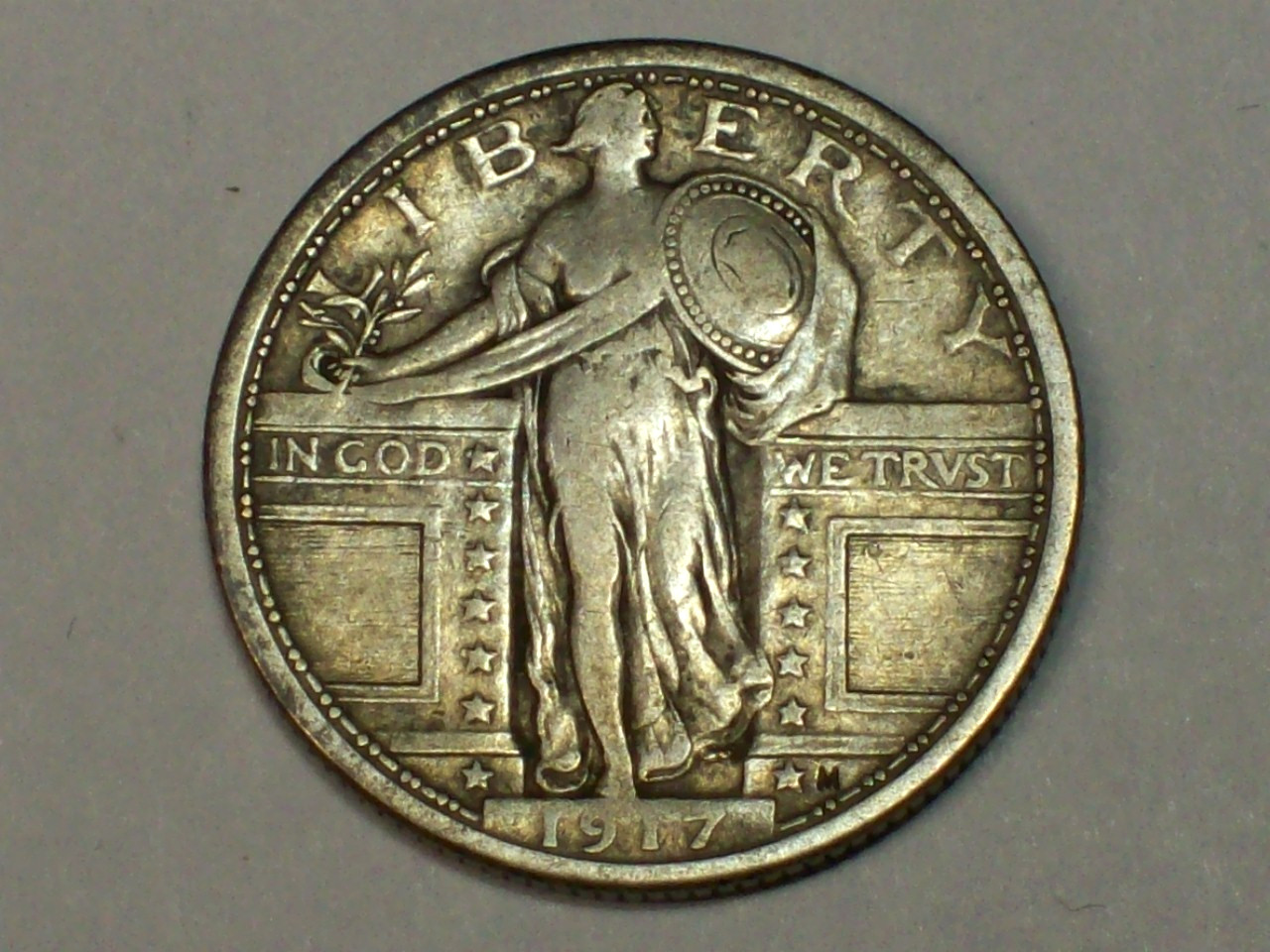 1917 Type 1 Standing Liberty Quarter    XF       SN8637