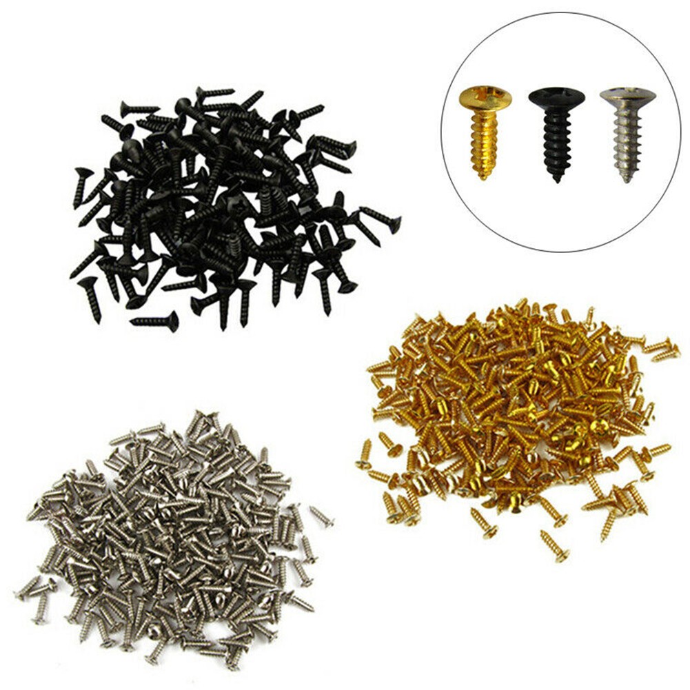 50Pack Electric Guitar Bass Pickguard Mounting Screws For Fender Strat/Tele E
