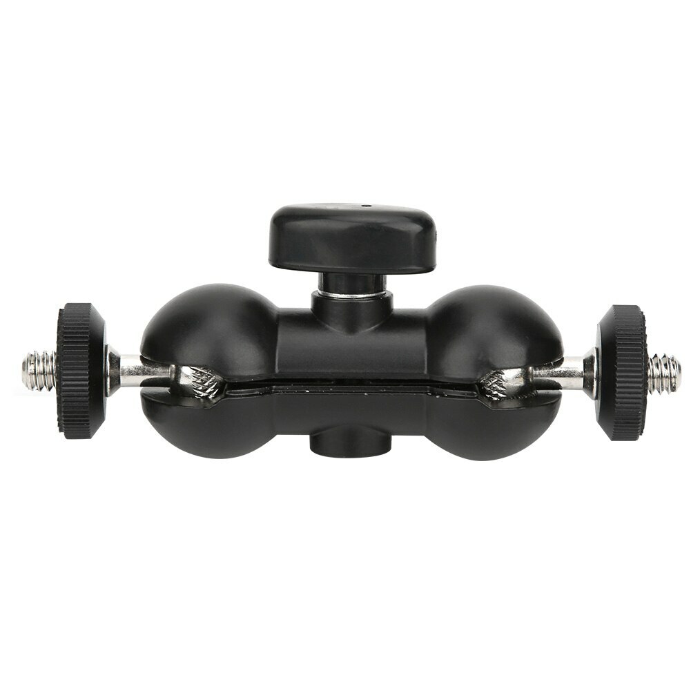Multi-function Double Ball Head Shoe Mount Adapter Magic Arm 1/4" Screw