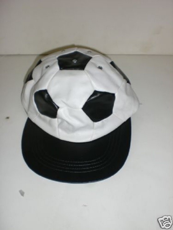 Soccer Ball Hat/ Cap "New" size  adjustable strap in the back and  Runs small