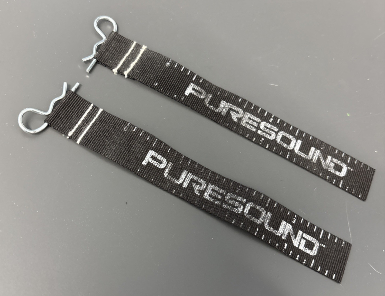 PURESOUND quick release snare ribbon straps and clips pair