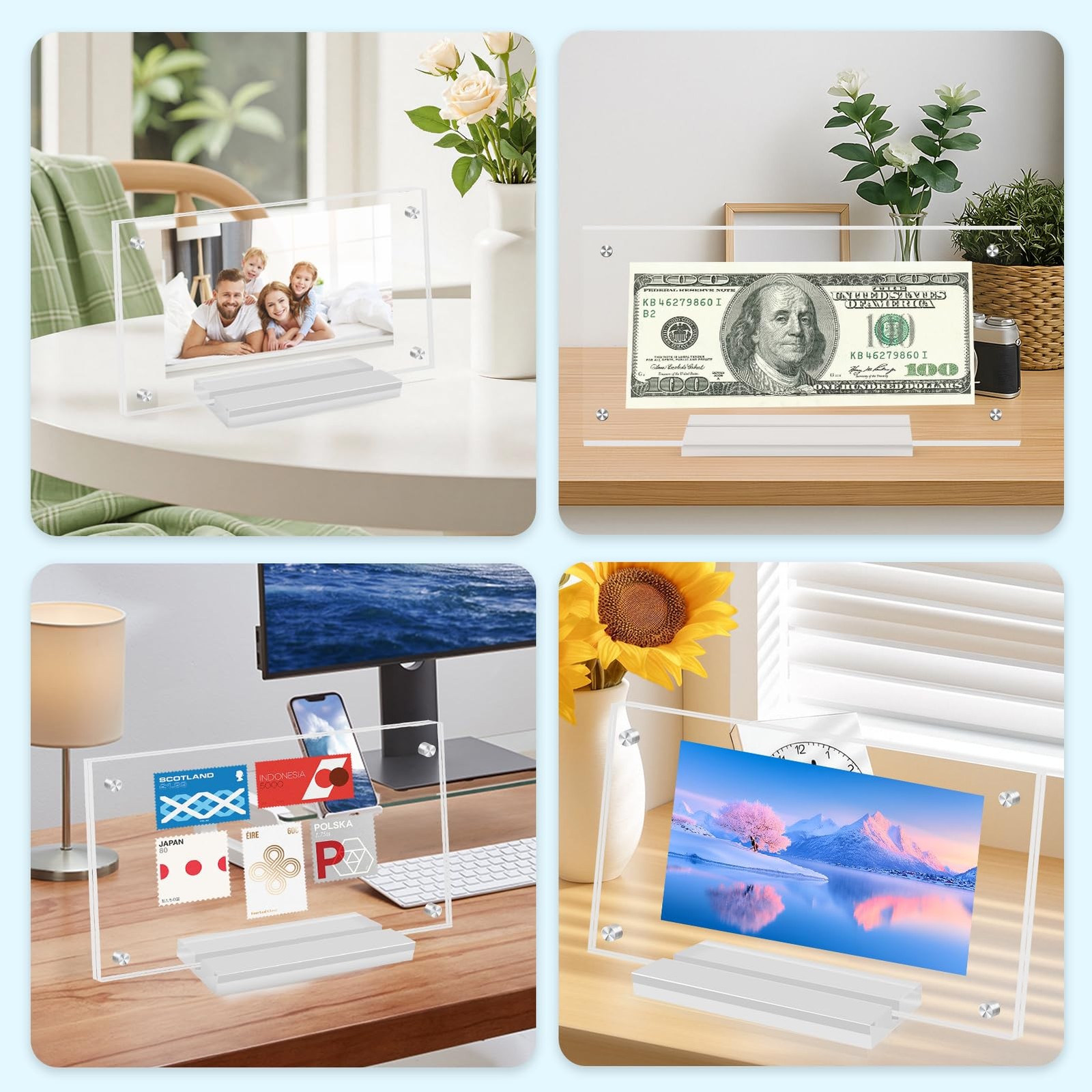 Dollar Bill Frame Display Acrylic Dollar Bill Holder