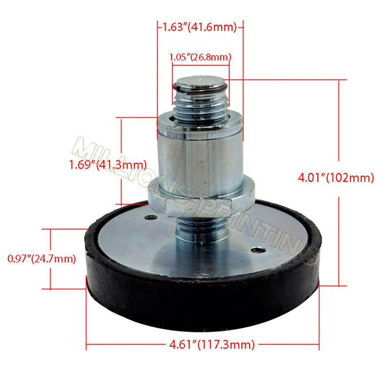 2X Car Lift Rubber tray Heightening Feet Plus High Leg Pads Shaft Diameter 42mm