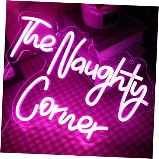 LED "The Naughty Corner" Neon Sign Pink Word/Letters the naughty corner-Pink