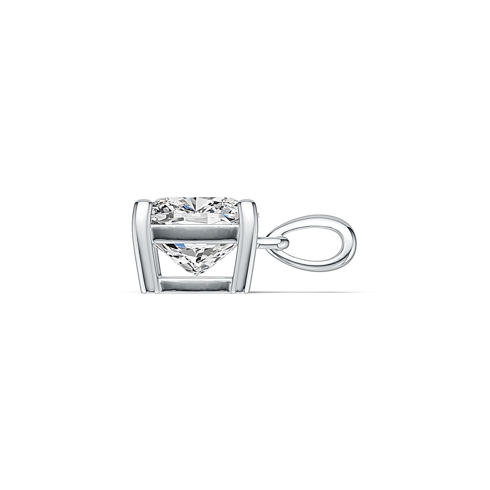 Sterling Silver Semi Mount Pendant Setting Cushion CU 8X8m