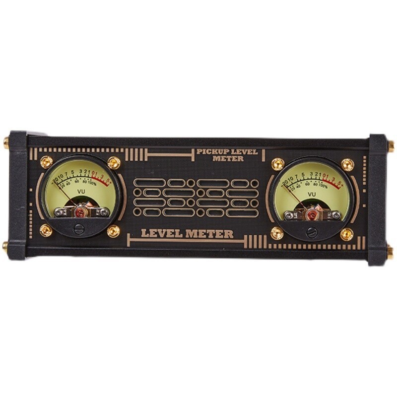 Dual Analog VU Meter Retro Sound Level Indicator Amp DB Panel Display